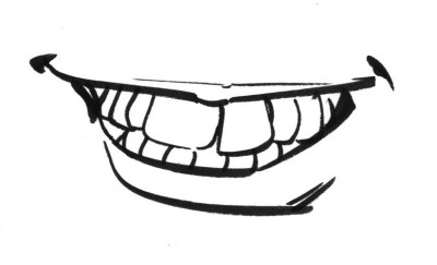 A bad drawing of teeth